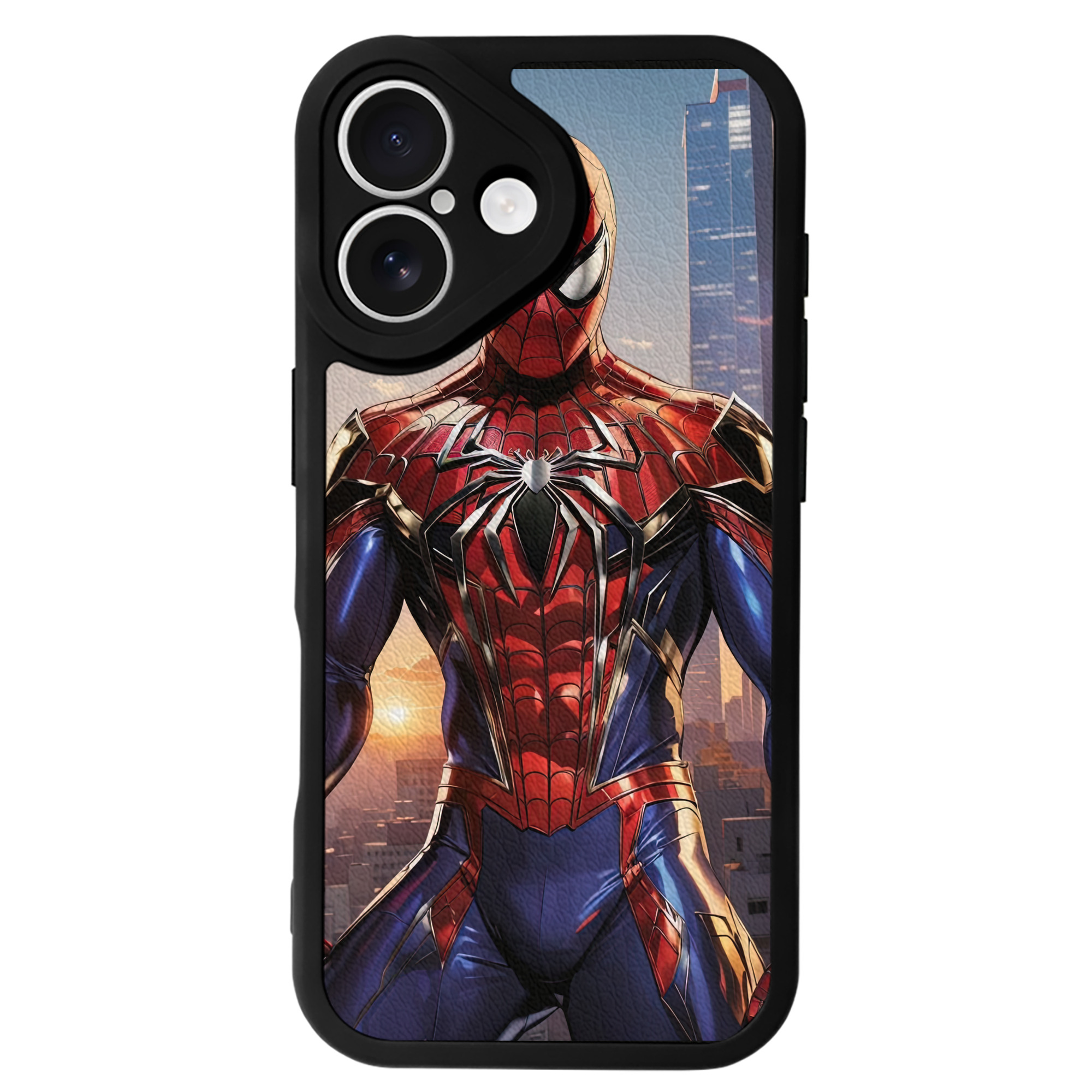 Spider Man スパイダーマン 【iPhone 16シリーズ対応】シリコンスマホケース（レザー調） 材質：シリコン